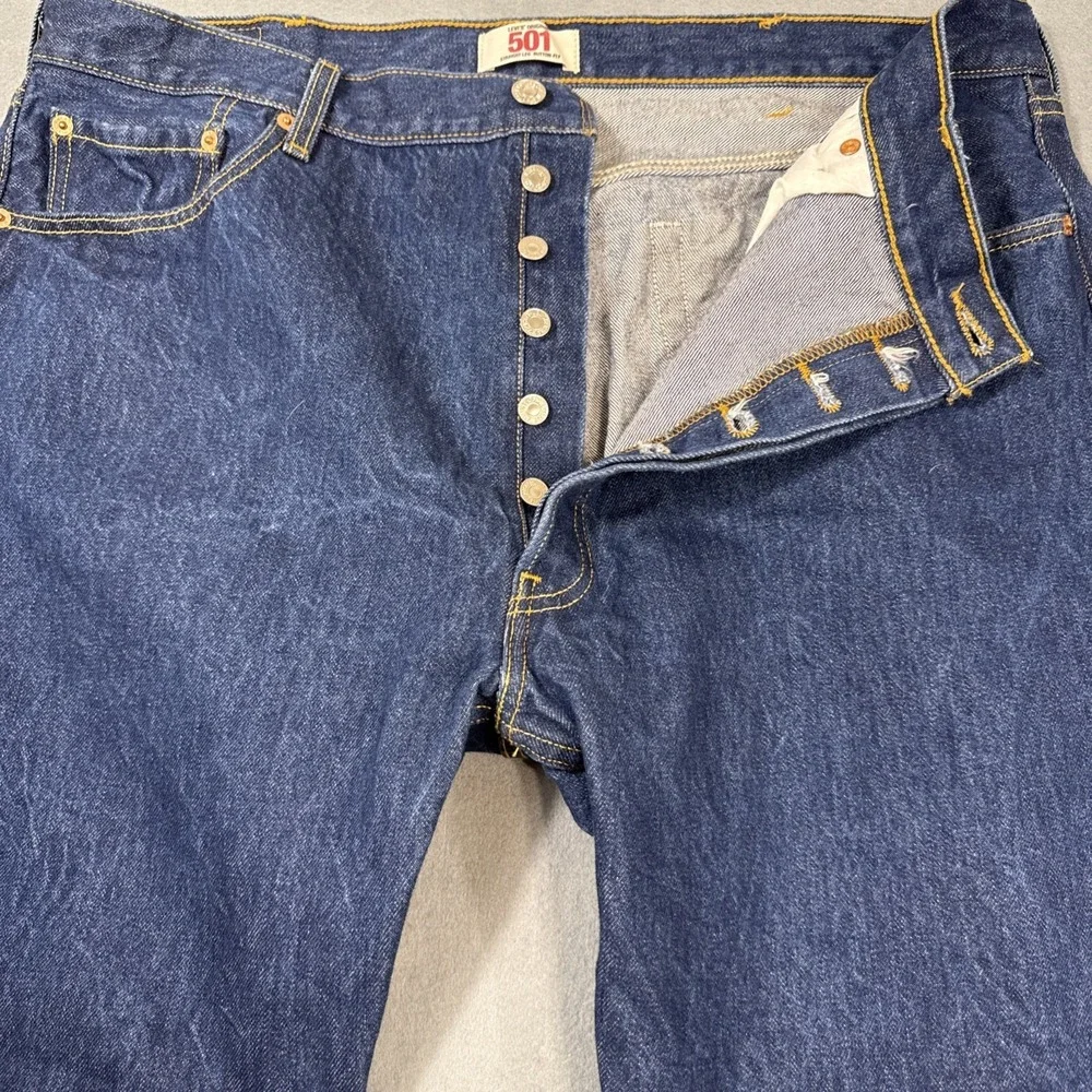 JEANS Levis‎ 501 XX  MENS 42X30 Shrink to Fit  Blue Straight Button Fly NWOT